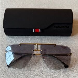 Stylish Carrera Sunglasses with Gold Frame and Gray Lenses